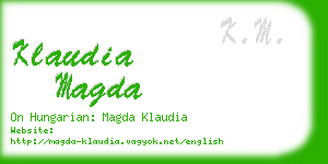 klaudia magda business card